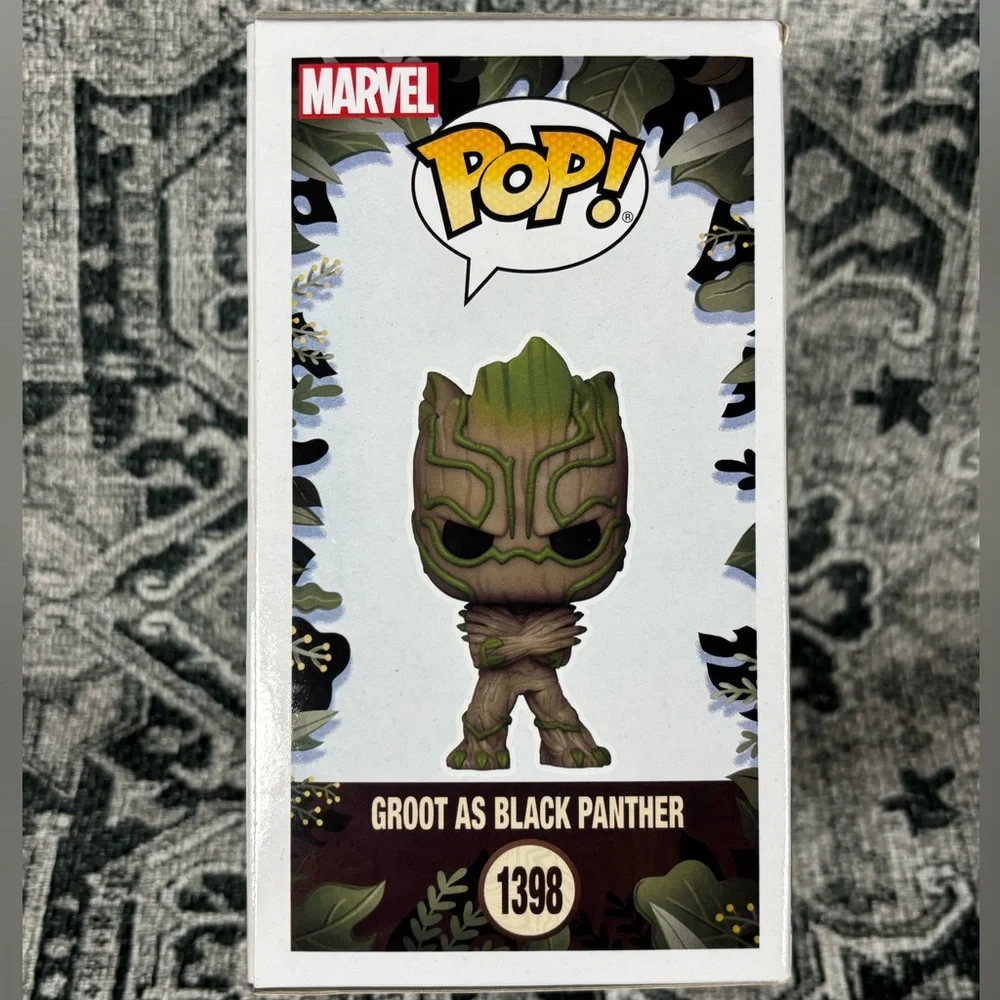 Funko Pop Marvel GROOT‎ As BLACK PANTER # 1398 NIB